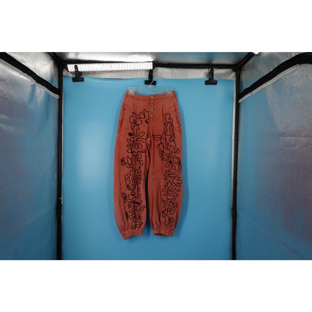 POL Size Medium Orange Embroidered Pants SIze M - Picture 4 of 9